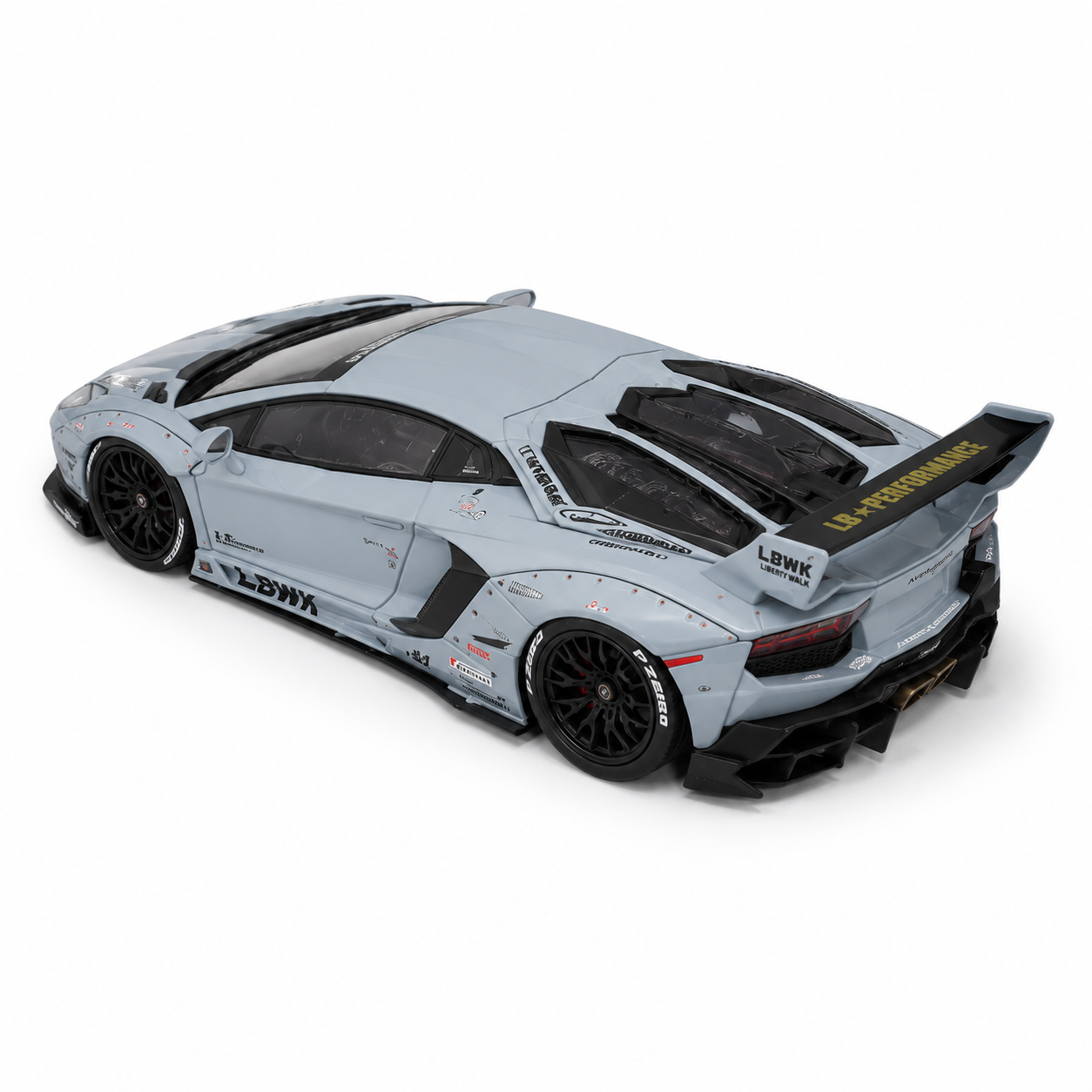 Time Micro Lamborghini Aventador GT EVO LBW Grey 1:64 Scale Diecast Model Car