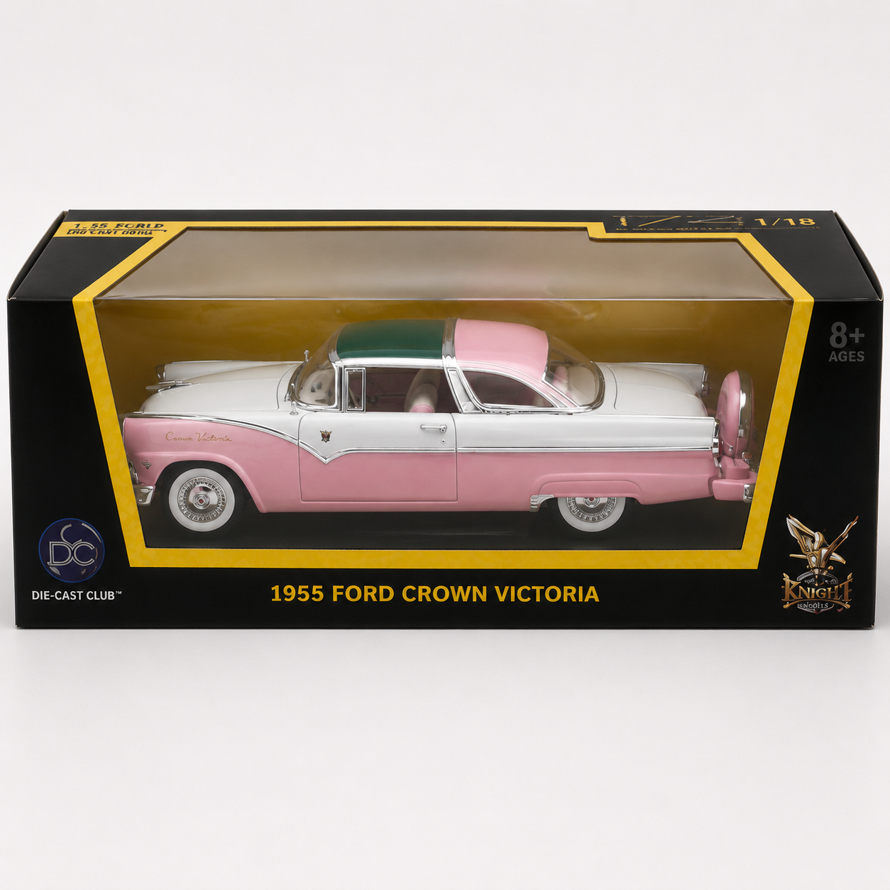 1955 FORD CROWN VICTORIA PINK WHITE