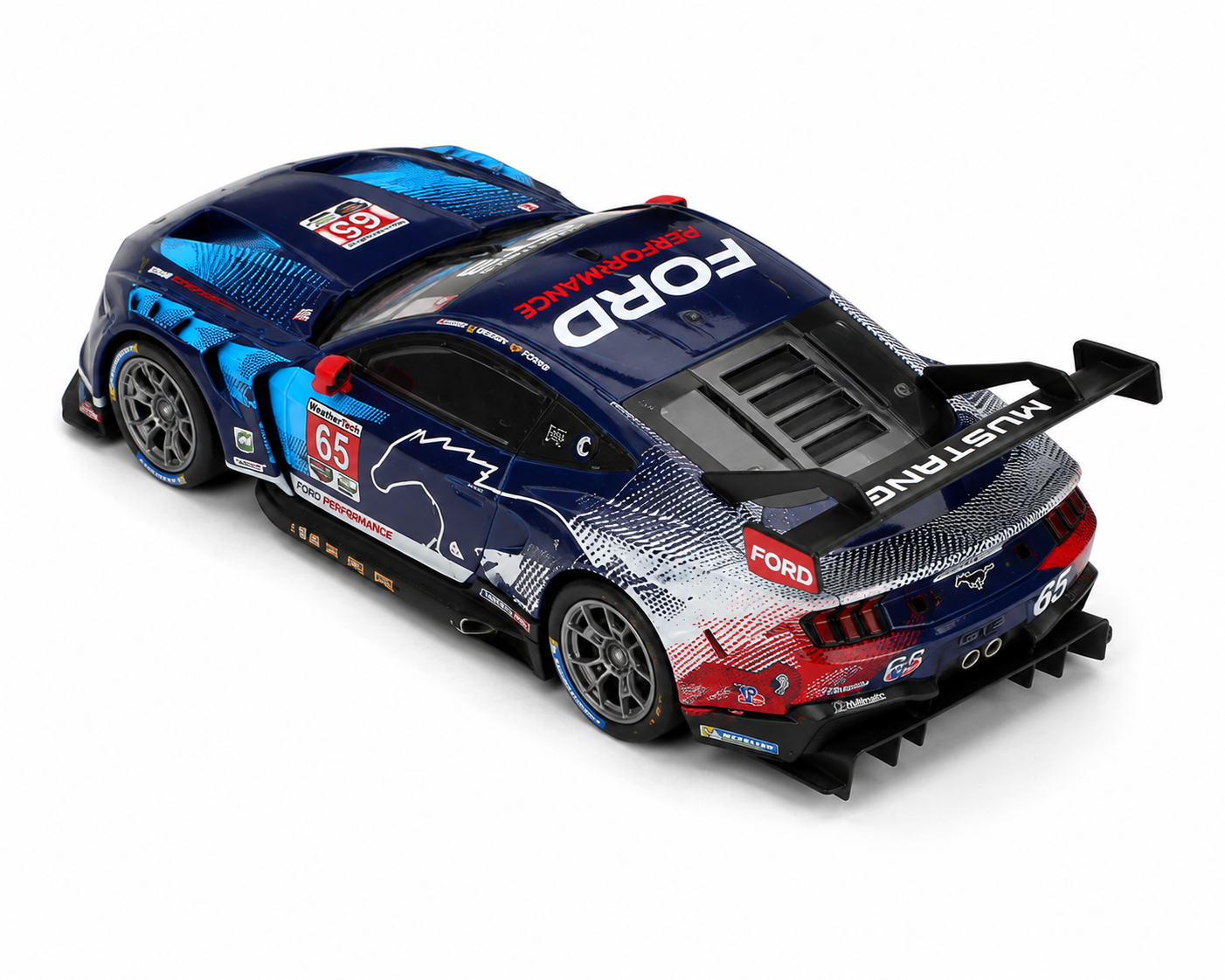 Ford Mustang GT3 #65 Ford Multimatic Motorsports 2024 IMSA Daytona 24 Hrs 1:64 Scale Model Car - Mini GT