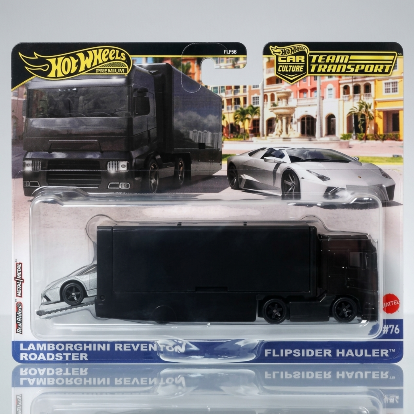 Hot Wheels TEAM Transport FLIP SIDE Hauler/ Lamborghini Reventon Roadster