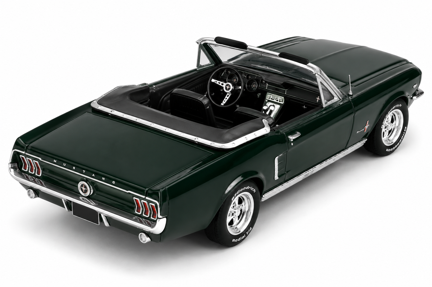 Mini GT #1166 Ford Mustang Convertible 1964 Highland Green LHD 1:64 Scale
