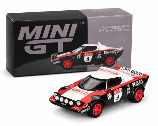 Mini GT #1084 Lancia Stratos HF #4 1978 Rally Sanremo Winner LHD 1:64