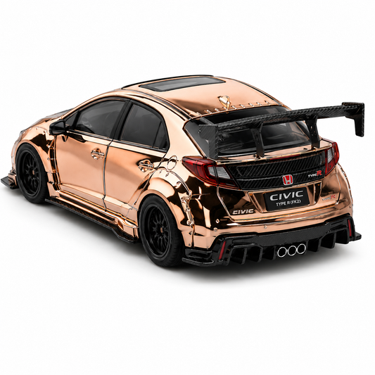 Time Micro Honda Civic Rose Gold Limited Edition 1:64 Scale Diecast Model Car