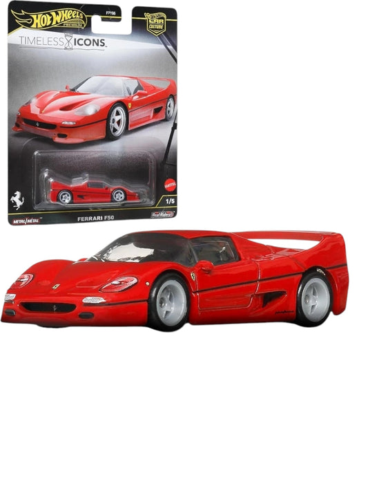 Hotwheels timeless icons ferrari f50 imported premium 1:64 Scale