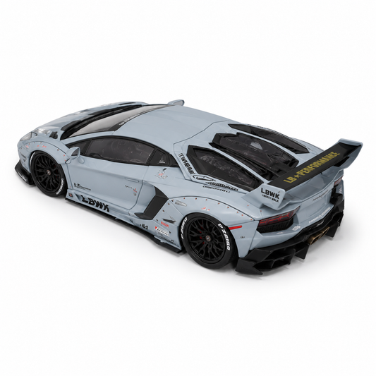 Time Micro Lamborghini Aventador GT EVO LBW Grey 1:64 Scale Diecast Model Car