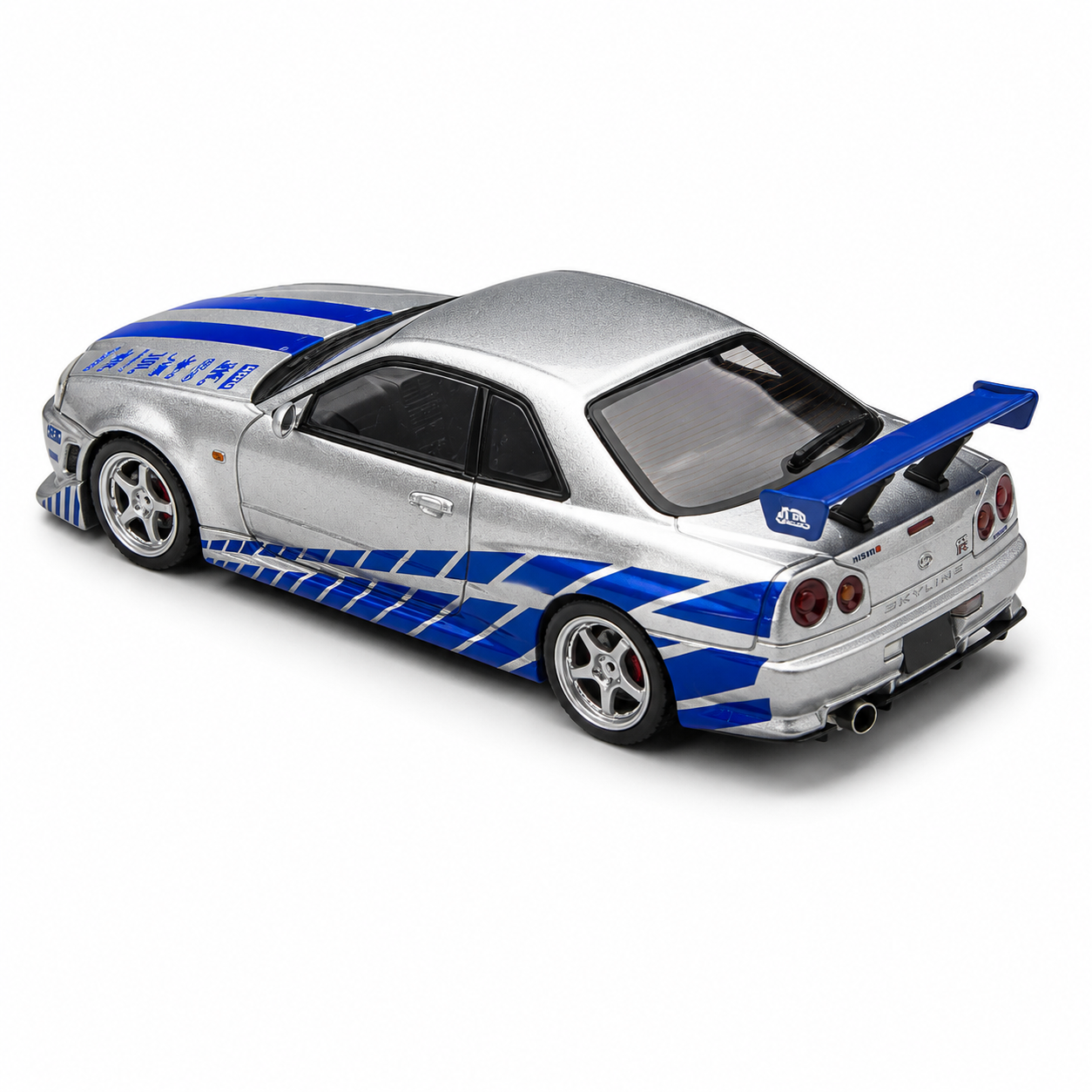 Time Micro Skyline GTR R34 Limited Edition Silverblue 1:64 Scale Diecast Model Car