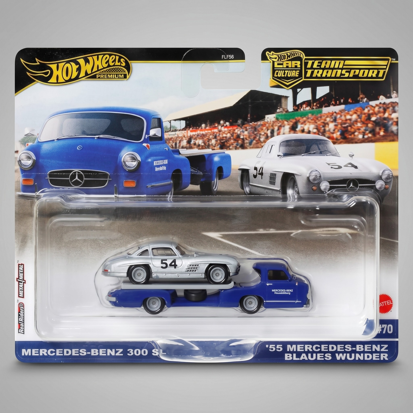 Hot Wheels TEAM Transport Mercedes BENZ 300 SL/ 55 Mercedes BENZ Blaues Wonder