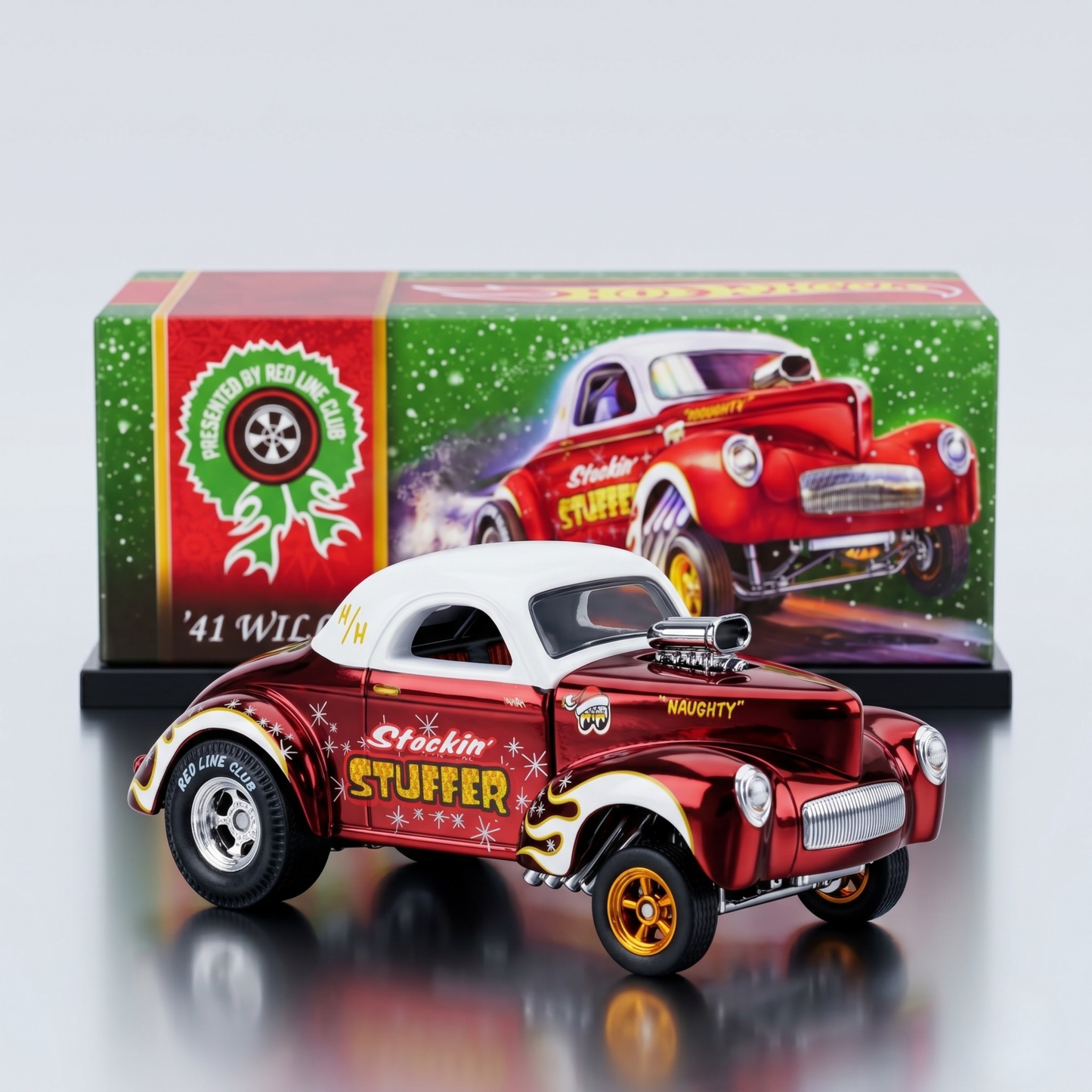 Hot Wheels RLC 41 Willys Gasser 22 Holiday Car