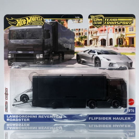 Hot Wheels TEAM Transport FLIP SIDE Hauler/ Lamborghini Reventon Roadster