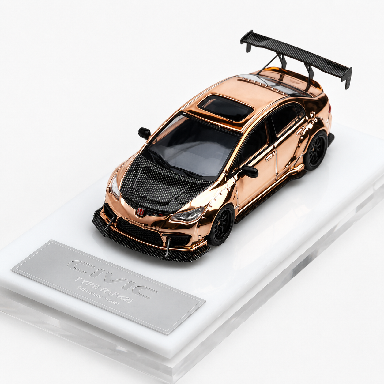Time Micro Honda Civic Rose Gold Limited Edition 1:64 Scale Diecast Model Car